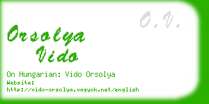 orsolya vido business card